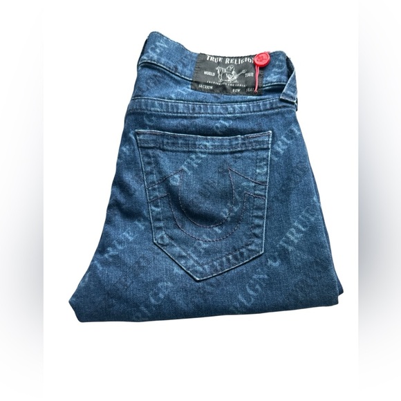 NWOT True Religion Men's Denim Jeans with Red Accent - Picture 2 of 9